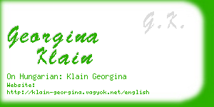 georgina klain business card